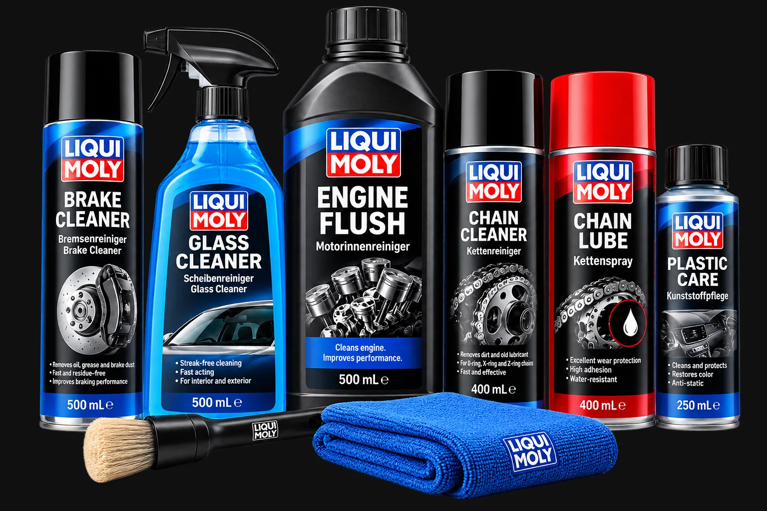 Liqui Moly motorcycle cleaners and care products