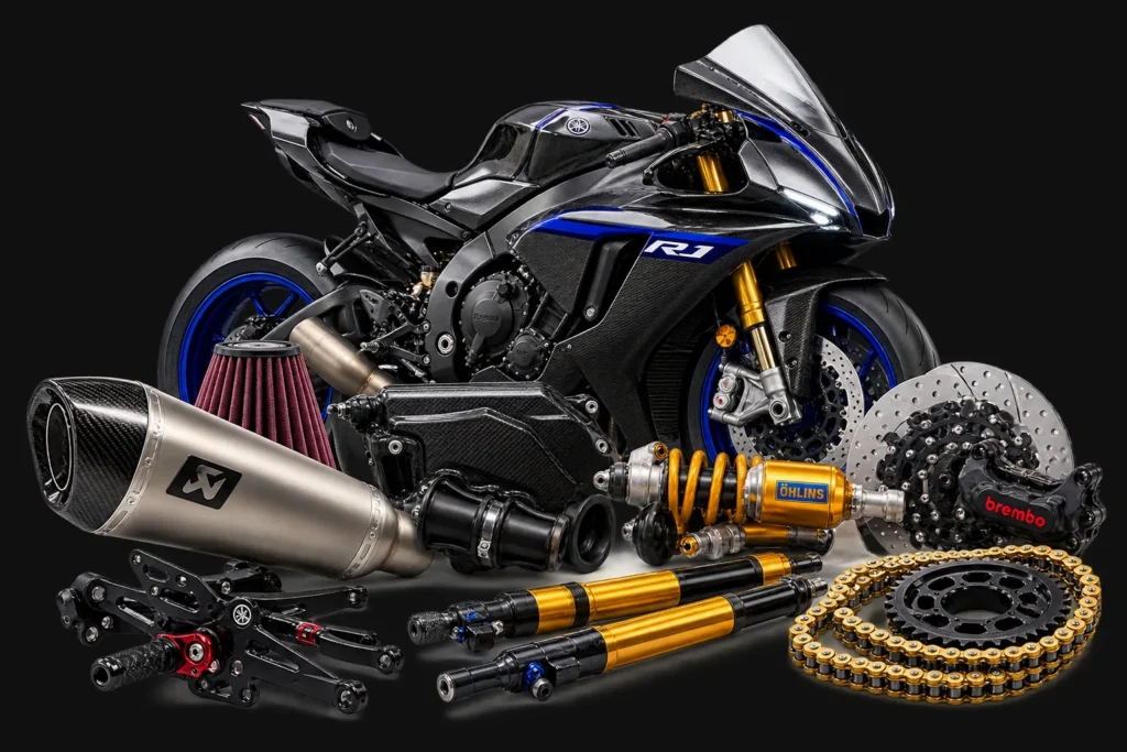 Motorcycle performance parts available at MotoNorte in Batac City